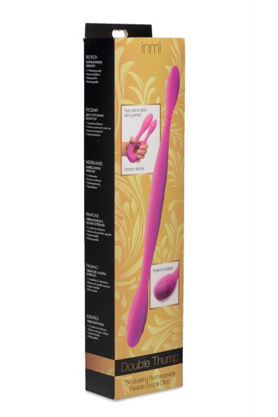 Double Thump 7X Rechargeable Silicone Double Dildo - Image 4