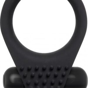 The Black Knight Black Vibrating Cock Ring