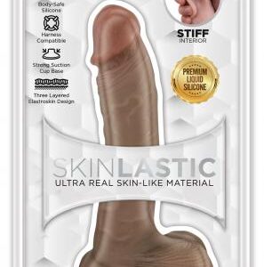 Skinsations Skinlastic Sliding Skin 7in Dildo W/ Suction Base