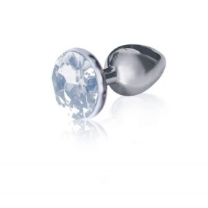 The Silver Starter Bejeweled Steel Plug Diamond