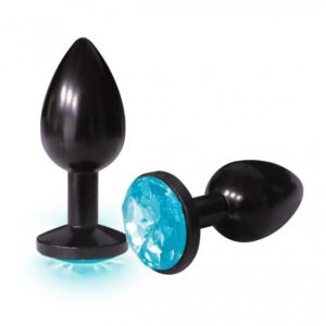 The Silver Starter Anodized Bejeweled Steel Plug Aqua