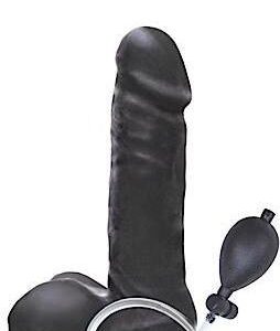 Vibrating Inflatable Dong - Black