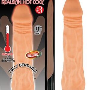 Natural Realskin Hot Cock #3 8 inches Beige
