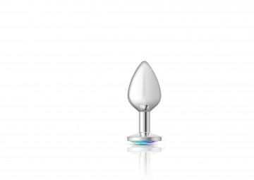 Cheeky Charms Round Clear Iridescent Medium Silver Plug - Image 5