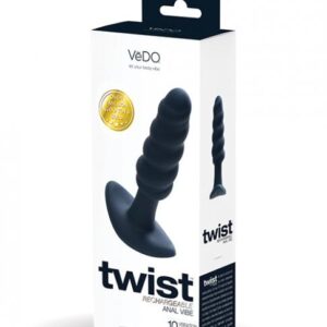 Vedo Twist Rechargeable Anal Plug Black Pearl