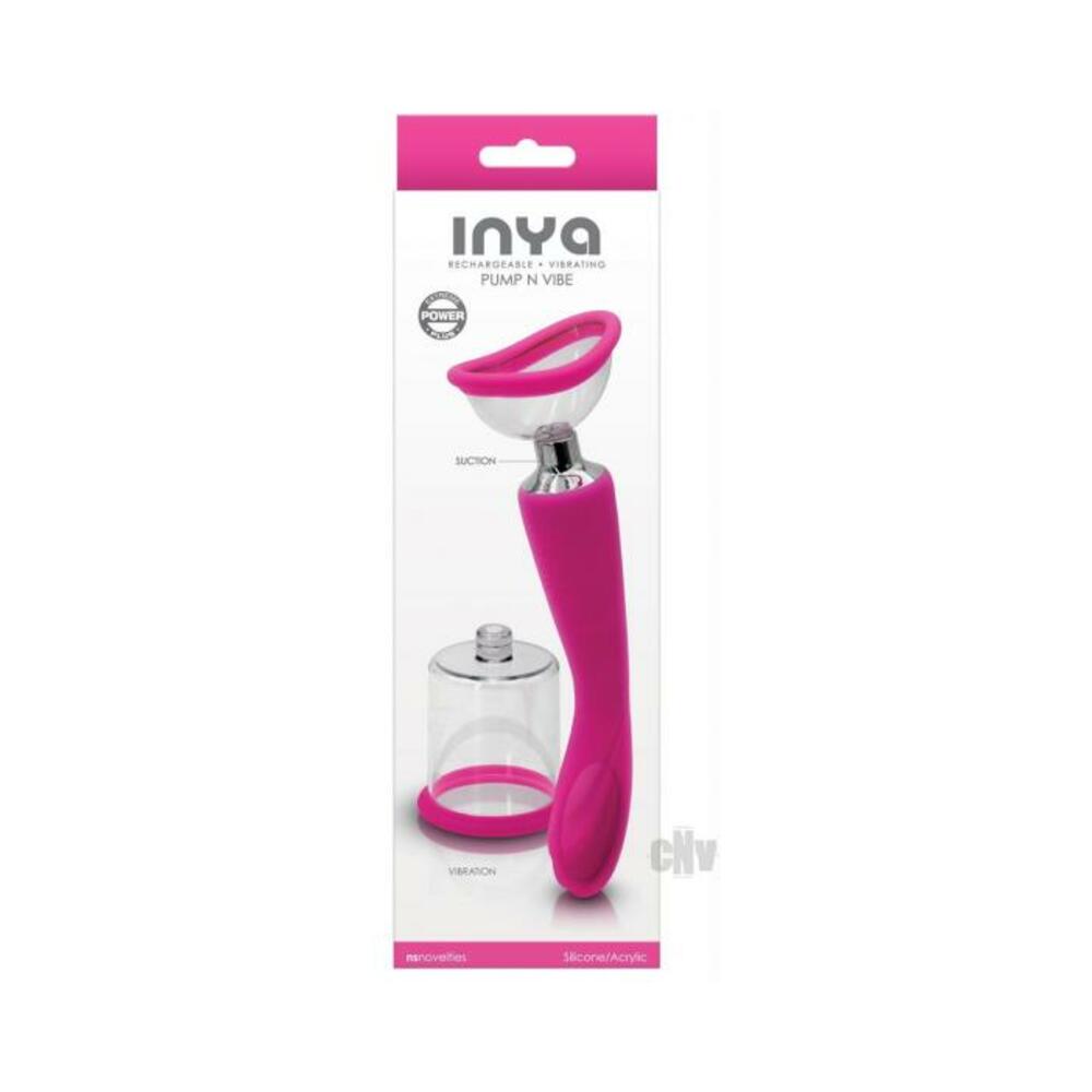 Inya Pump And Vibe With Interchangeable Suction Cups - Pink - Image 2