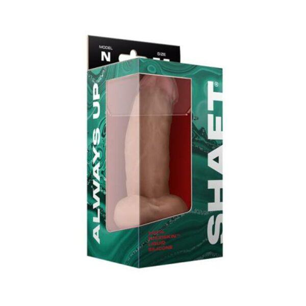 Shaft Model N Liquid Silicone Dong With Balls 7.5 In. Pine - Image 3