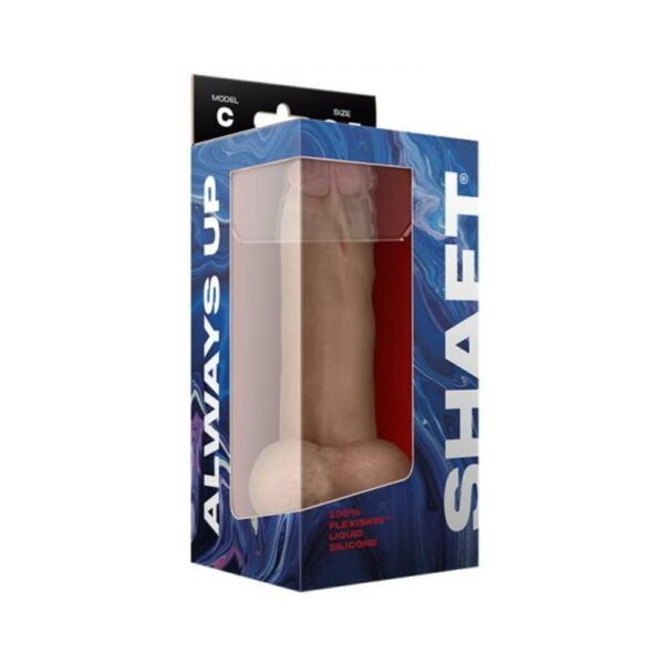 Shaft Model C Liquid Silicone Dong With Balls 8.5 In. Pine - Image 3