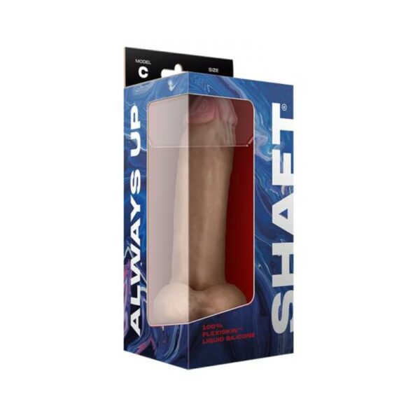 Shaft Model C Liquid Silicone Dong With Balls 9.5 In. Pine - Image 3