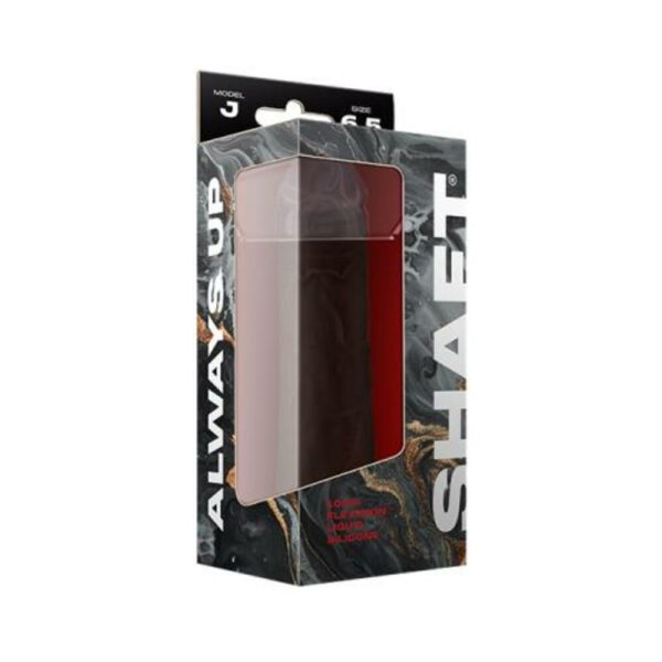 Shaft Model J Liquid Silicone Dong 6.5 In. Mahogany - Image 3