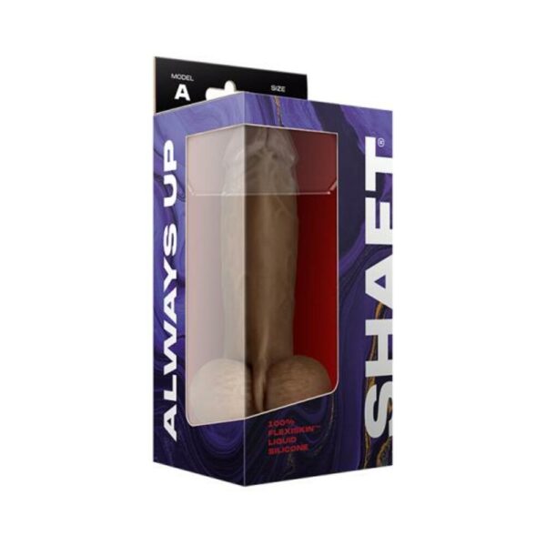 Shaft Model A Liquid Silicone Dong With Balls 8.5 In. Oak - Image 3