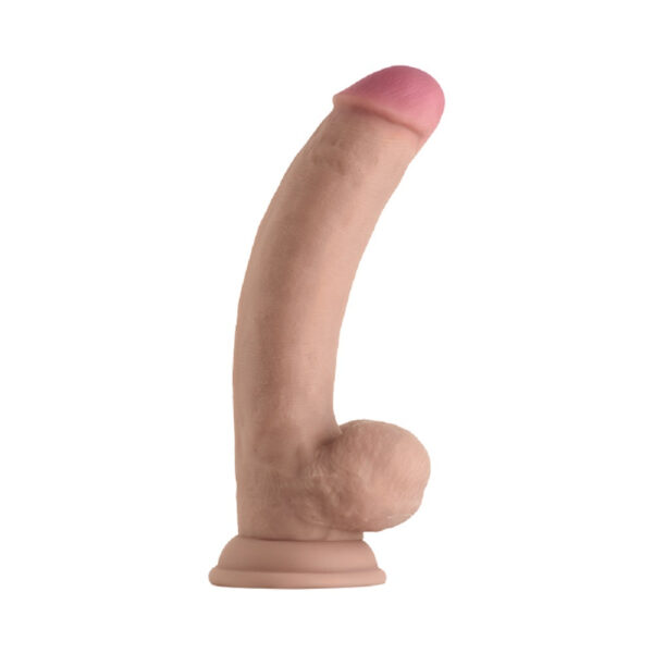 Shaft Model C Liquid Silicone Dong With Balls 8.5 In. Pine - Image 2