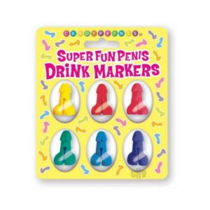 Cp Super Fun Penis Cocktail Markers 6pc