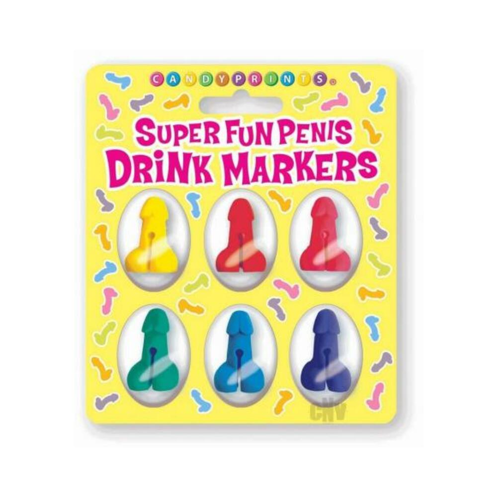 Cp Super Fun Penis Cocktail Markers 6pc