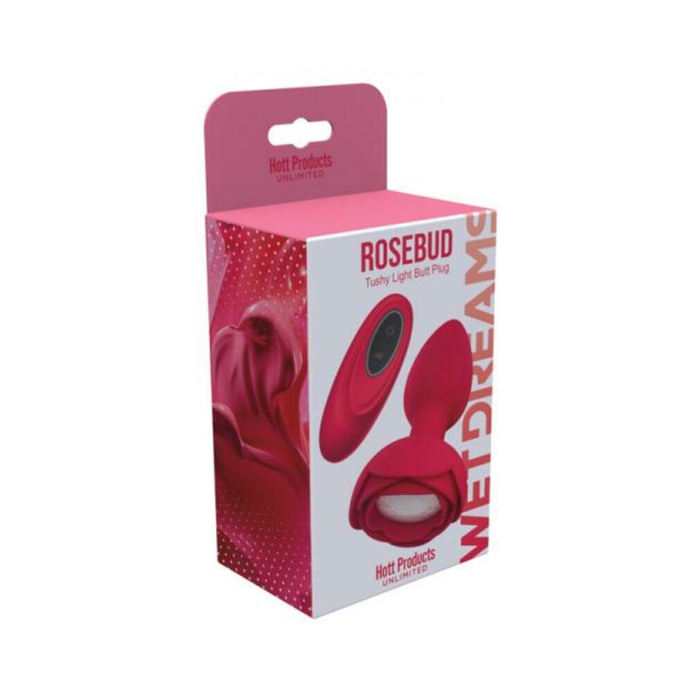 Rose Bud Tushy Light Light-up Silicone Butt Plug