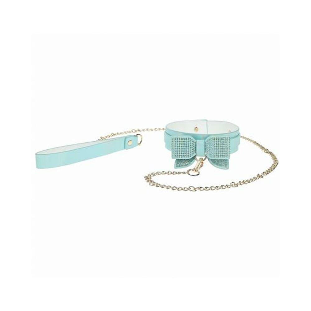 Ouch! Paris Collection Collar With Leash Blue