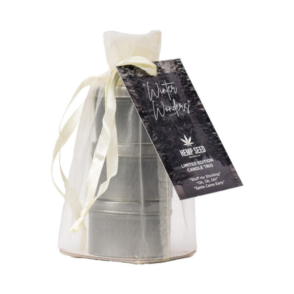 Earthly Body Hemp Seed Holiday 2024 3-in-1 Massage Candle Trio - Image 2