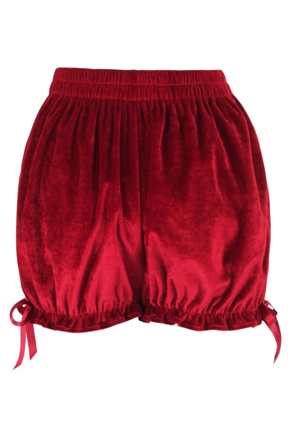 Dark Red Velvet Bloomers - Image 3