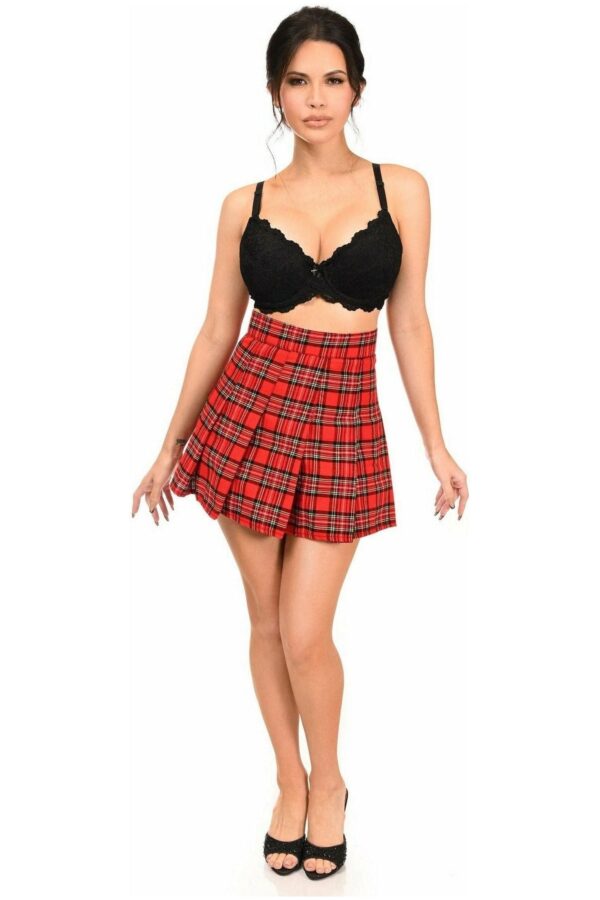 Red Plaid Skirt - Image 3