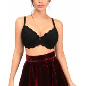 Dark Red Crushed Velvet Skirt - Daisy Corsets