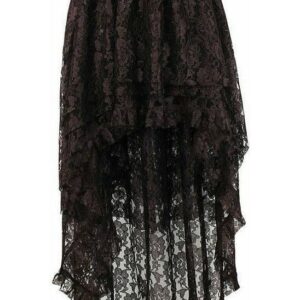 Brown Lace Hi Low Skirt - Daisy Corsets