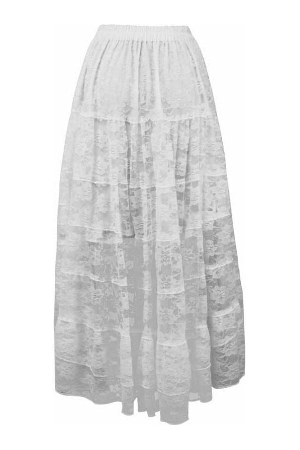 White Lace Skirt - Image 2