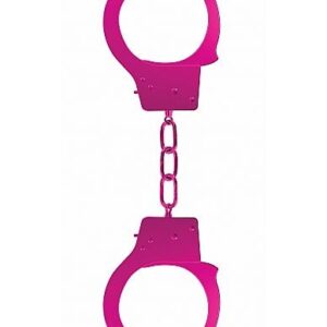 Ouch Beginners Handcuffs Metal Pink