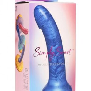 Simply Sweet Silicone Dildo 7 Blue