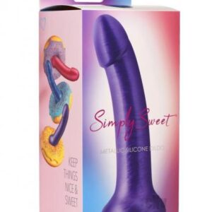 Simply Sweet Silicone Dildo 7 Purple
