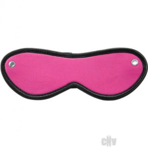 Rouge Leather Blindfold Eye Mask Pink