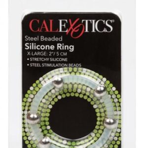 Steel Beaded Silicone Ring X-lg