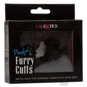 Playful Furry Cuffs Black