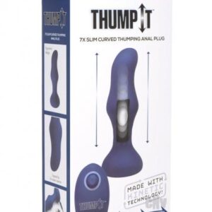 7x Slim Curved Thumping Silicone Anal Plug