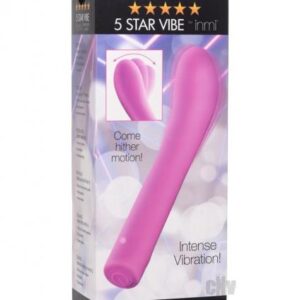 5 Star 9x Come-hither G-spot Silicone Vibrator - Pink