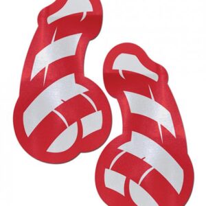 Pastease Candy Cane Dicks Red & White Pasties O/S