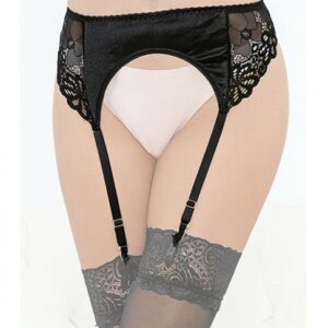 Satin & Lace Garterbelt Black Xl
