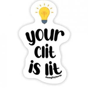 Lit Clit Naughty Sticker - Pack Of 3