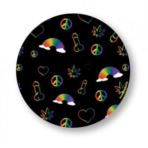 Rainbow Penis Naughty Sticker - Pack Of 3