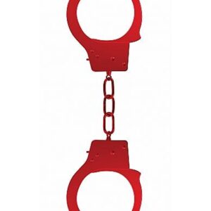 Ouch Beginners Handcuffs Metal Red