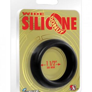 Wide Silicone Donut Black 1.5"