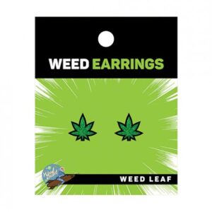 Wood Rocket Weed Earrings