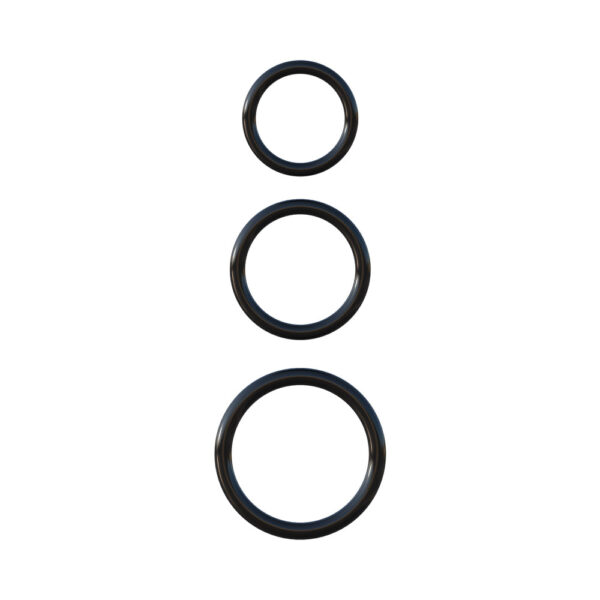 Fantasy C-Ringz Silicone 3 Ring Stamina Set Black