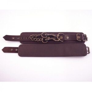 Rouge Plain Leather Wrist Cuffs