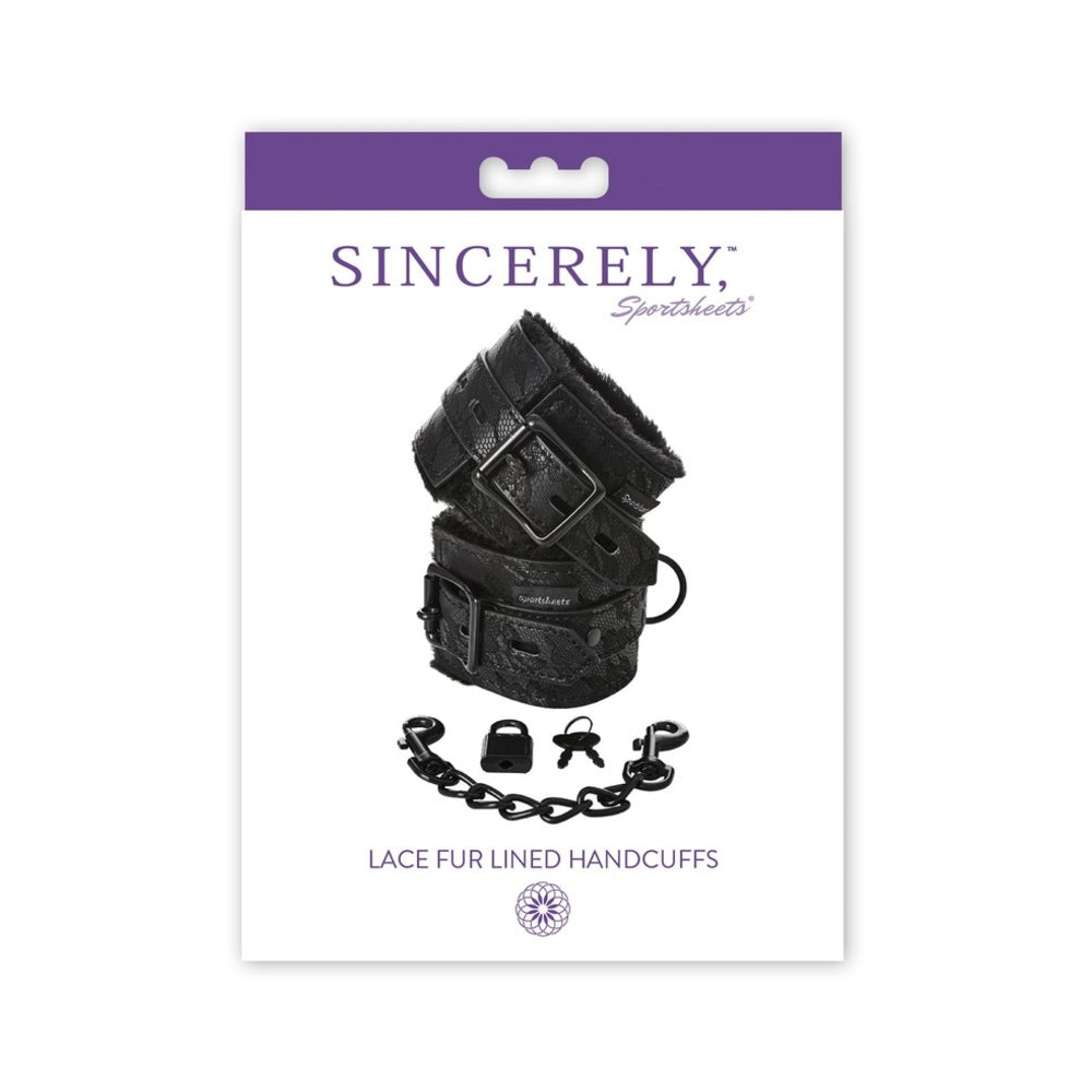 Sincerely, SS Lace Fur Lined Handcuffs - Image 2