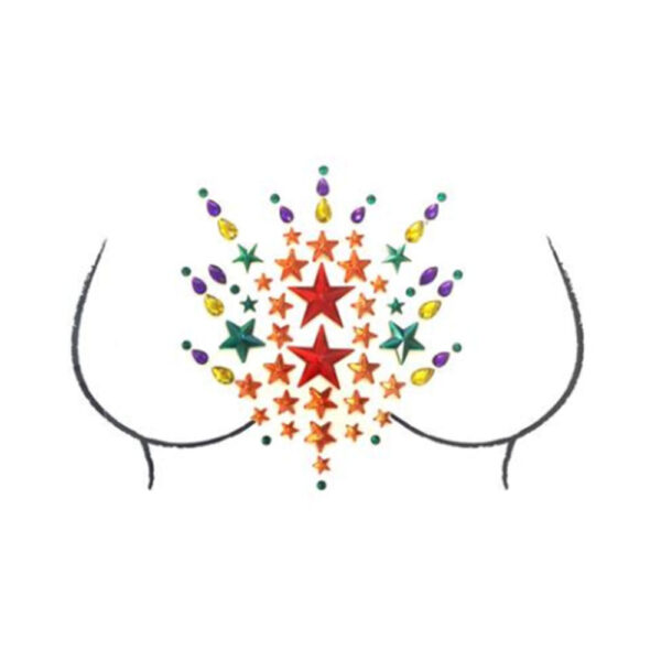 Neva Nude Crystal Pasties Pride Tribe Cleavage - Image 2
