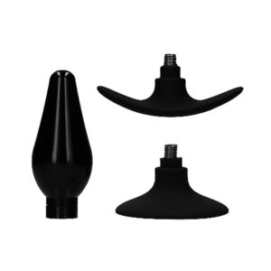Interchangeable Butt Plug Set - Pointed Medium - Black