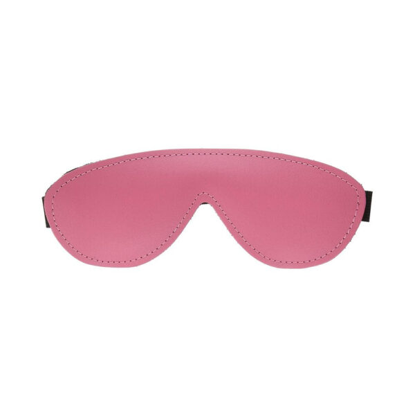 Kinklab Pink Bound Leather Blindfold - Image 2
