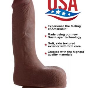 7 Inches Ultra Real Dual Layer Suction Cup Dildo Brown