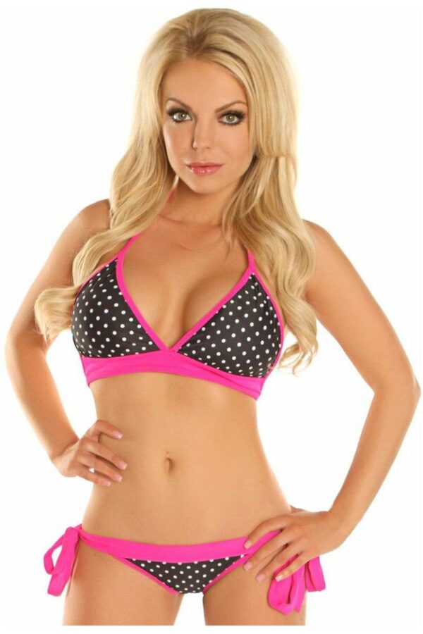 Pin-Up Polka Dot Pucker Back Bikini - Daisy Corsets