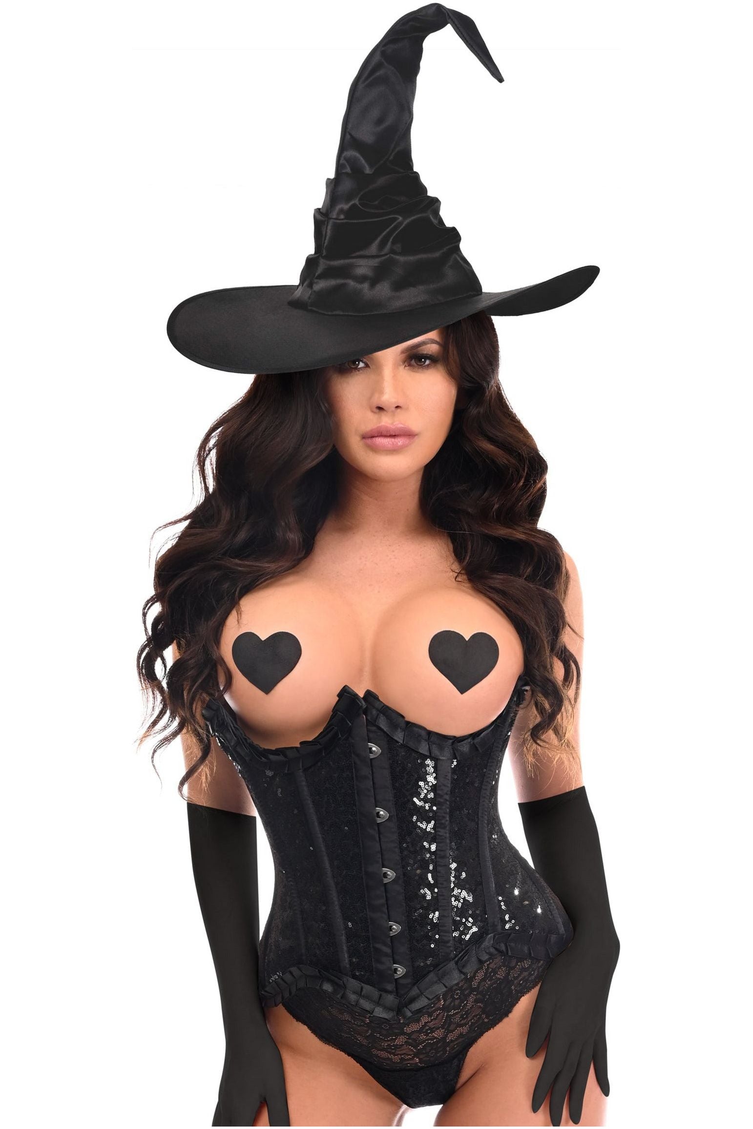 Top Drawer 3 PC Pin-Up Witch Corset Costume - Image 3